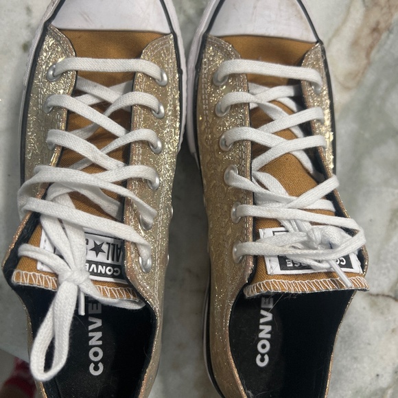 Gold shimmer converse all star - Picture 1 of 3